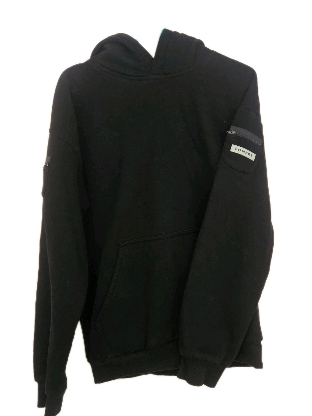 COMFRT Travel Essentials Hoodie - Black - Size Large - Oversized Weighted